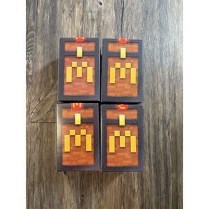 4 McDonald's Minecraft Happy Meal Collector Toys Sealed Unused Codes USA